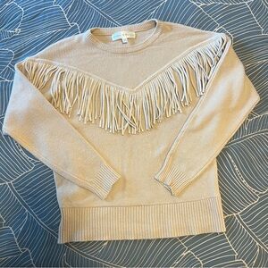 Chelsea & Theodore Blush Fringe Sweater